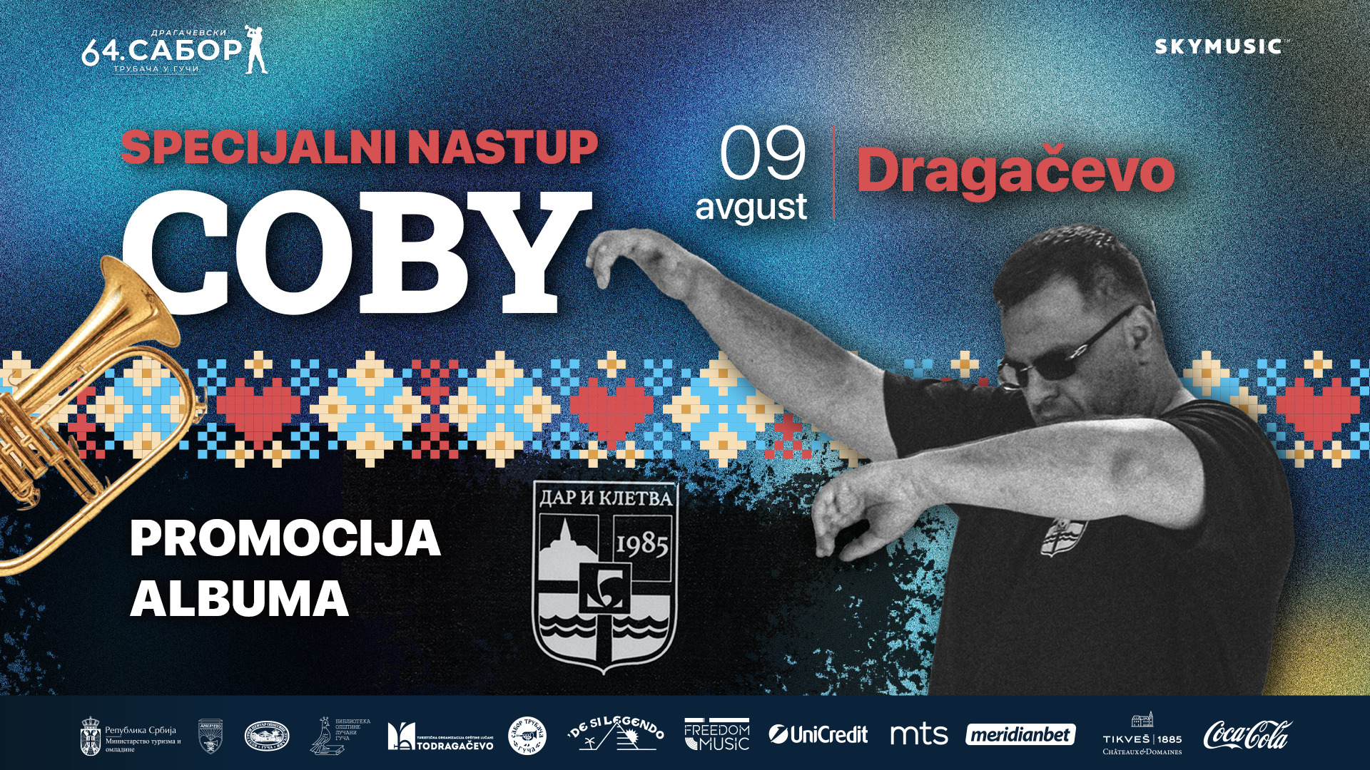 Coby najavio MEGA KONCERT u Guči: Premijera novog albuma “Dar i kletva” EKSKLUZIVNO na ovogodišnjem izdanju najpopularnijeg festivala trube u Evropi