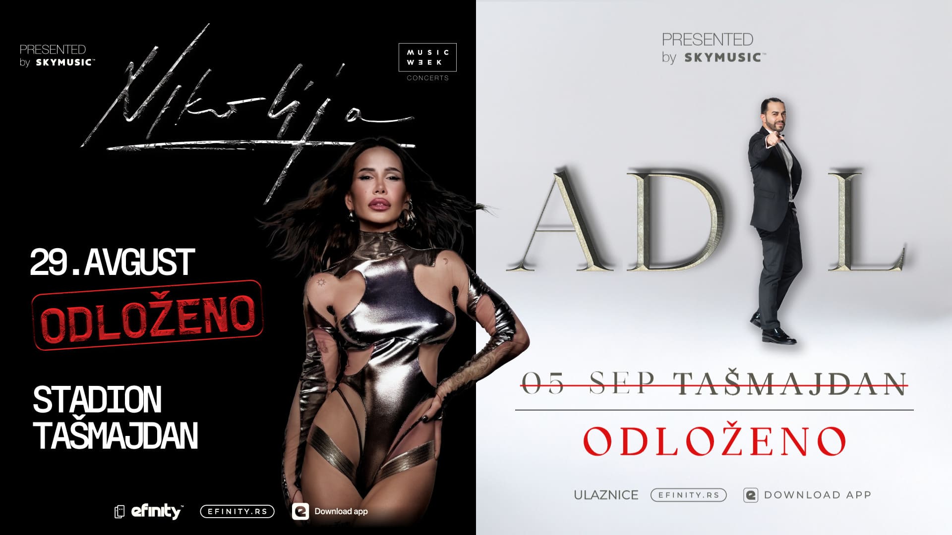 U vezi sa poslednjim izjavama SC Tašmajdan, kompanija Skymusic želi da razjasni okolnosti oko otkazivanja planiranih koncerata - Nikolije (29. avgust) i Adila (05. septembar)